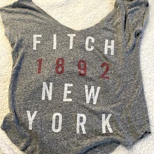 Off Shoulder V-Neck/Back T-Shirt